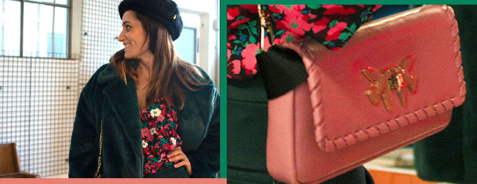 L'Outfit autunnale verde bosco e rosa di Off-Market